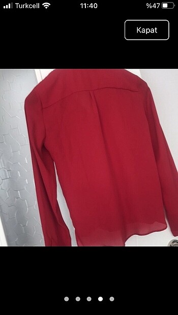 m Beden kırmızı Renk gömlek bluz