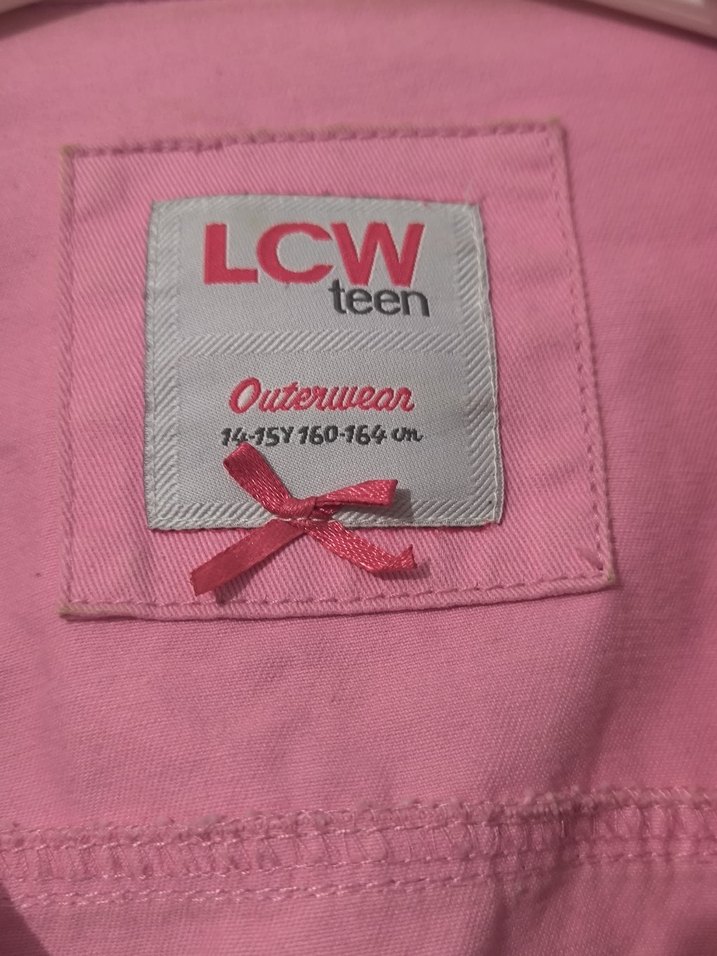 Pembe Düğmeli Kız Ceketi LCW - Görsel 3