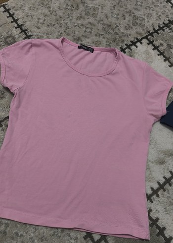 2 li Pembe lacivert Kısa Kollu Pamuklu Kadın Tişört - Görsel 4