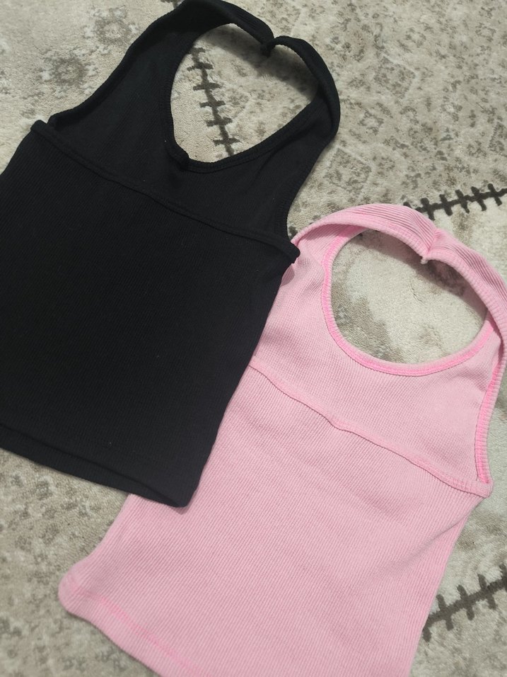 2 li Pembe Pamuklu Basic Straplez Kadın Atlet - Görsel 2