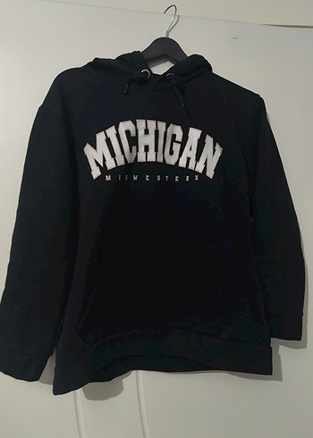 Siyah Baskılı Kadın Sweatshirt - Görsel 2