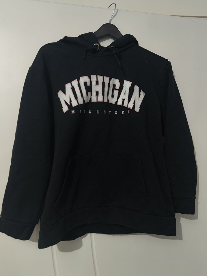 Siyah Baskılı Kadın Sweatshirt - Görsel 2