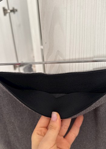 Gri Pilili Midi etek - Görsel 3