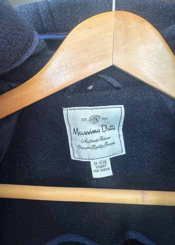 Düğmeli Koyu Gri Erkek Çocuk Yün Kaban - Görsel 3