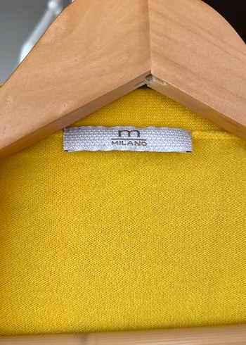 Sarı Uzun Kollu Düğmeli Kadın Hırka - Görsel 2