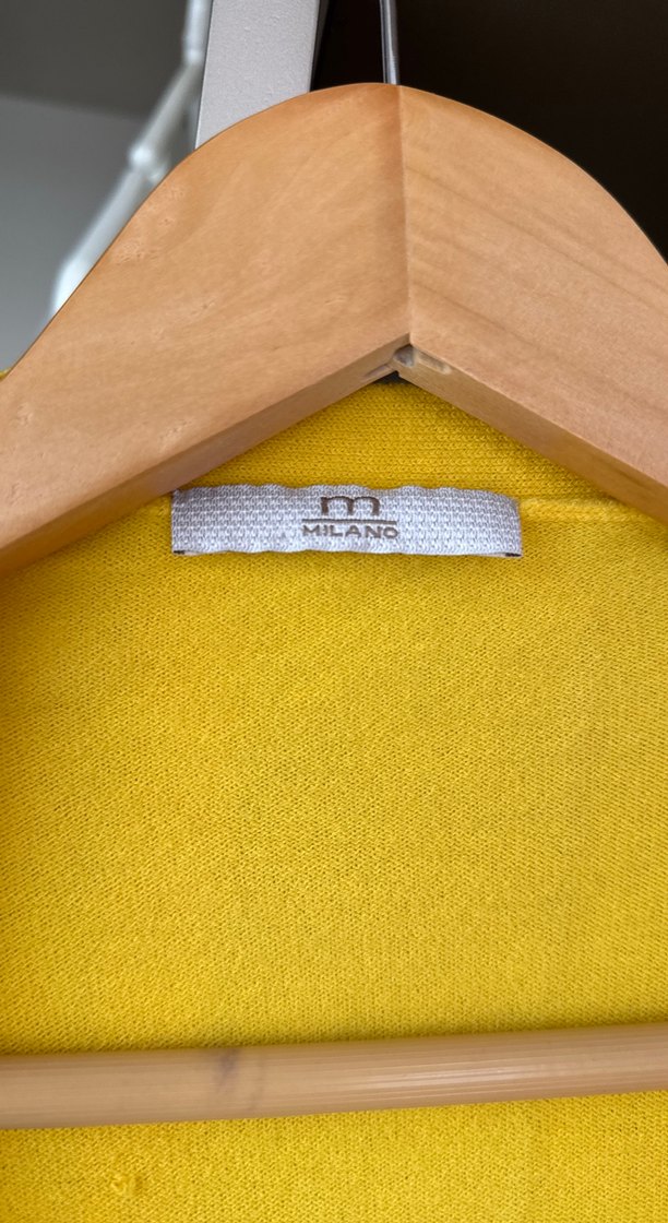 Sarı Uzun Kollu Düğmeli Kadın Hırka - Görsel 2