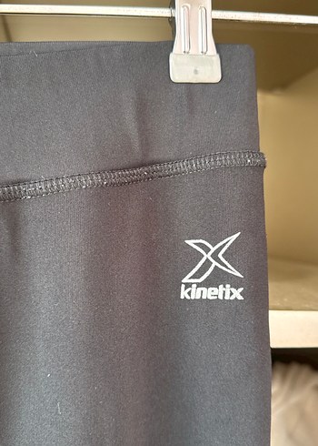 Kadın Siyah Midi Spor Tayt Velcro Detaylı - Görsel 2