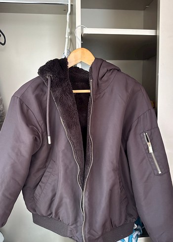 Kahverengi Fermuarlı Kadın Ceket - Görsel 2