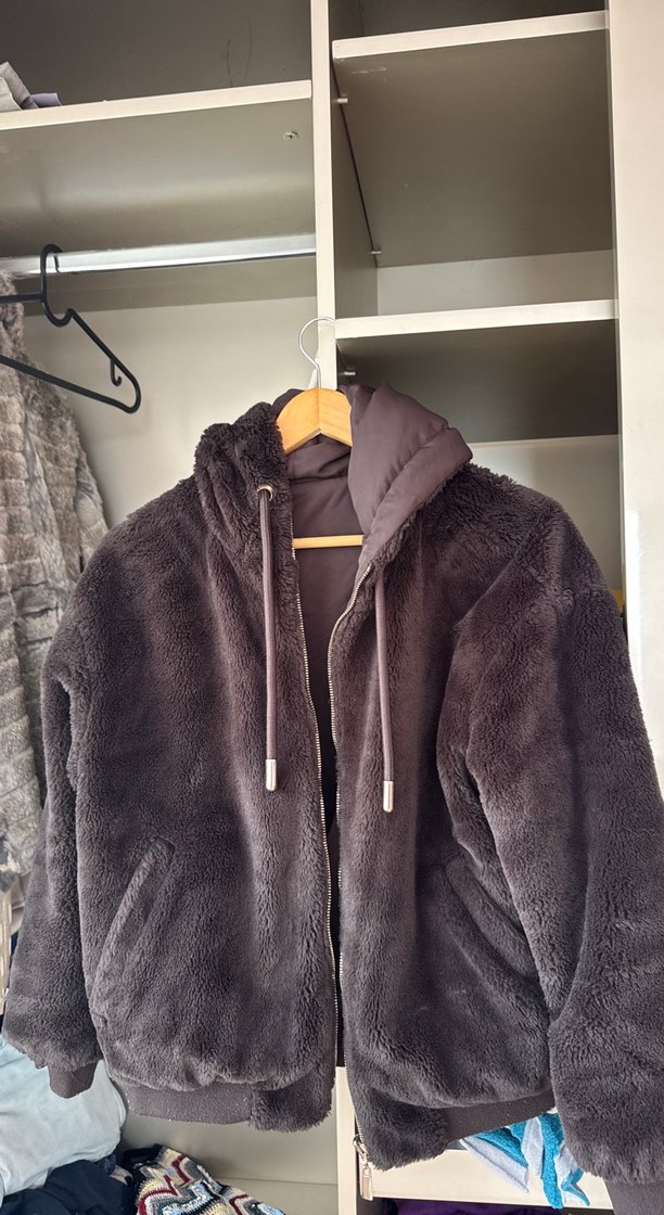 Kahverengi Fermuarlı Kadın Ceket - Görsel 3