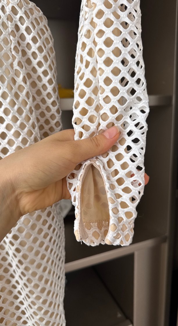 Beyaz Dantel Detaylı Kadın Uzun Kollu Tulum - Görsel 5