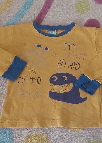 Sarı Baskılı Erkek Çocuk Sweatshirt - Görsel 2