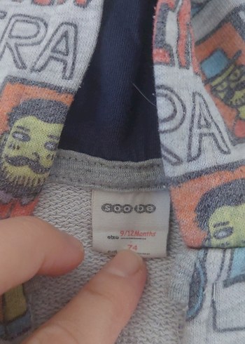 Renkli Kapüşonlu Baskılı Erkek Çocuk Sweatshirt - Görsel 2