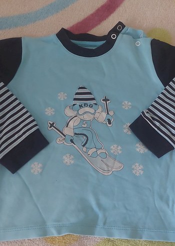 Erkek Çocuk Mavi Baskılı Sweatshirt - Görsel 2