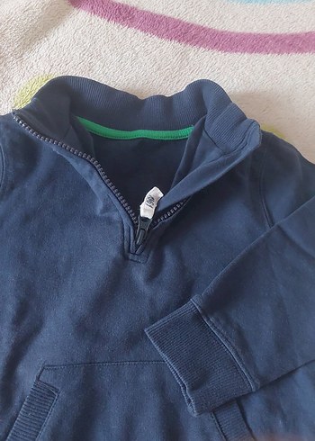 Erkek Çocuk Lacivert Fermuarlı Sweatshirt - Görsel 4