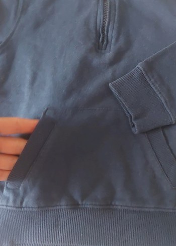 Erkek Çocuk Lacivert Fermuarlı Sweatshirt - Görsel 3