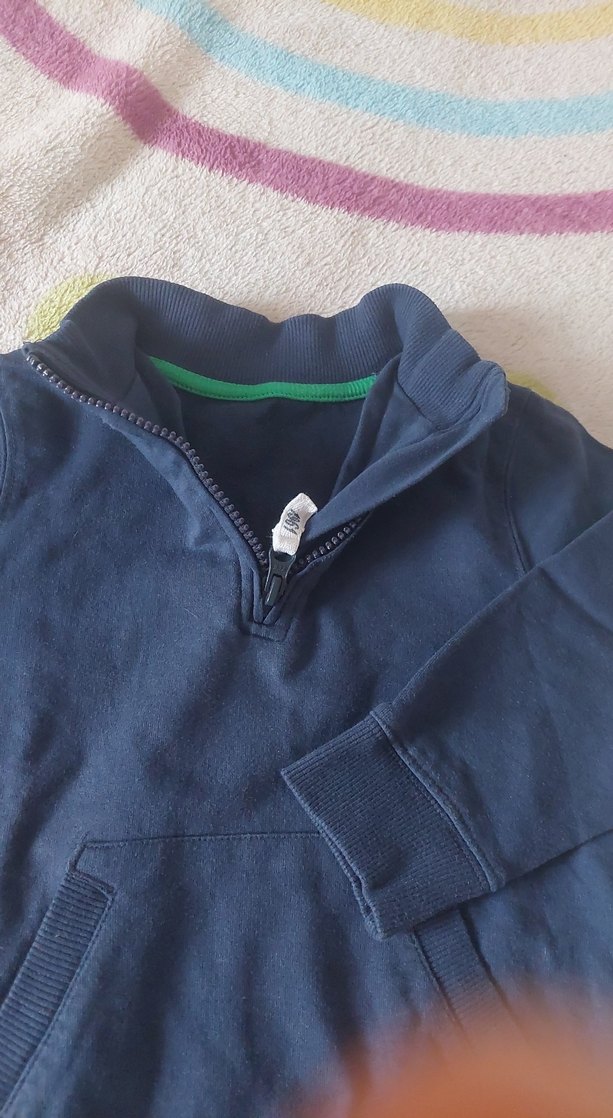 Erkek Çocuk Lacivert Fermuarlı Sweatshirt - Görsel 4