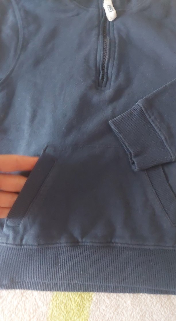 Erkek Çocuk Lacivert Fermuarlı Sweatshirt - Görsel 3