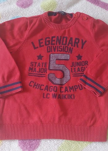 LC Waikiki Kırmızı Erkek Çocuk Sweatshirt - Görsel 2