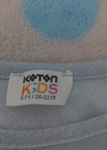 Kız Çocuk Mavi Uzun Kollu Düğmeli Tişört - Görsel 3