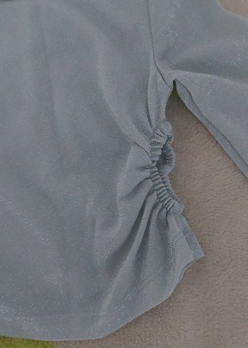 Kız Çocuk Mavi Uzun Kollu Düğmeli Tişört - Görsel 4