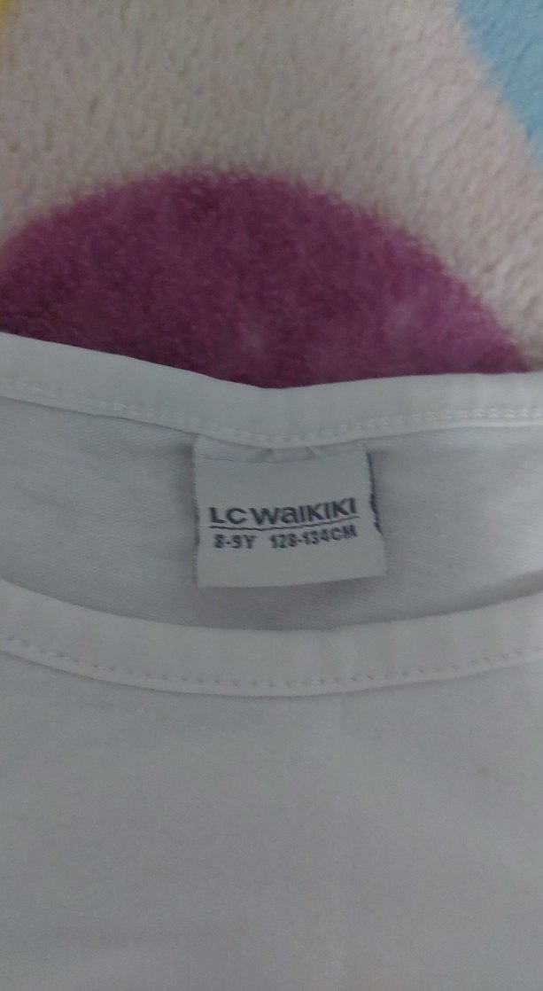 Kız Çocuk Beyaz Uzun Kollu Baskılı Tişört - Görsel 3