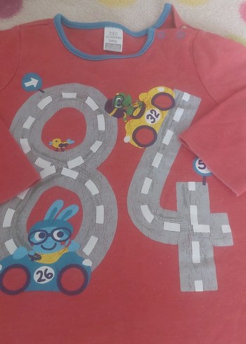 Çocuk Kırmızı Uzun Kollu Baskılı Sweatshirt - Görsel 2