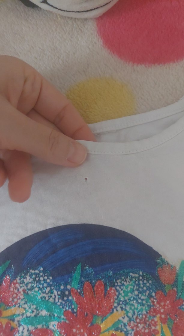 Kız Çocuk Beyaz Pamuklu Fırfırlı Tişört - Görsel 3