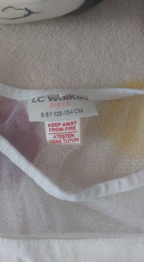 Kız Çocuk Beyaz Transparan Unicorn Tişört - Görsel 3