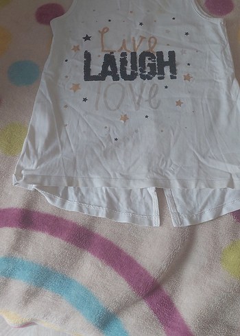 Kız Çocuk Beyaz Dantelli Baskılı Tişört - Görsel 4