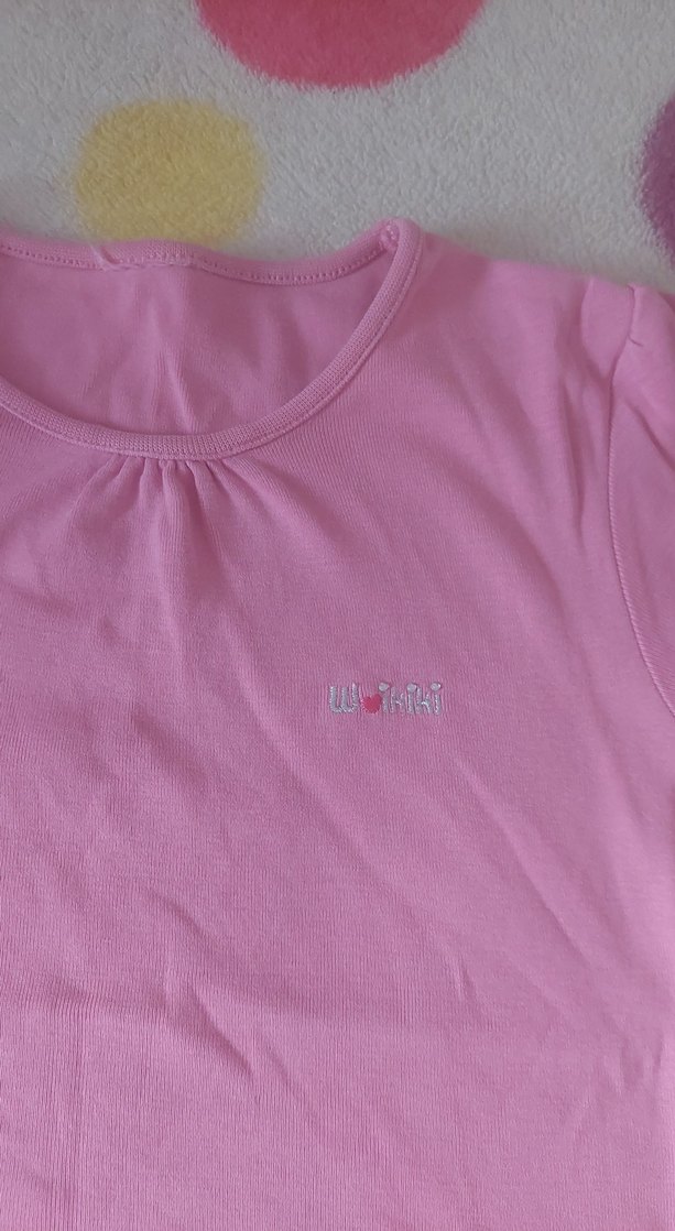 Kız Çocuk Pembe Kısa Kollu Tişört - Görsel 2