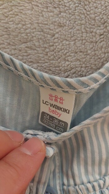 24-36 Ay Beden mavi Renk Kız Çocuk Elbise