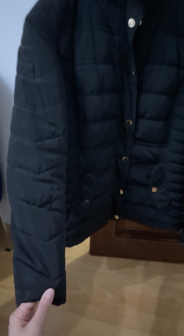 Düğmeli Siyah Midi Kadın Kışlık Ceket - Görsel 4