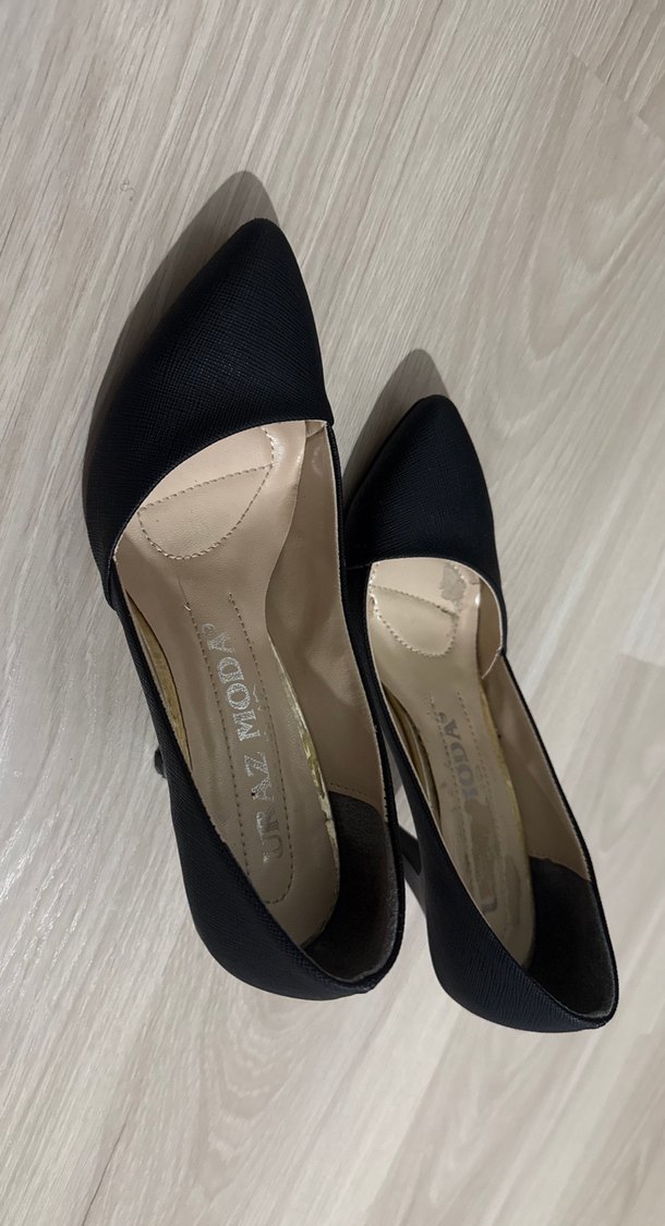 Siyah Stiletto Kadın Ayakkabı - Görsel 4