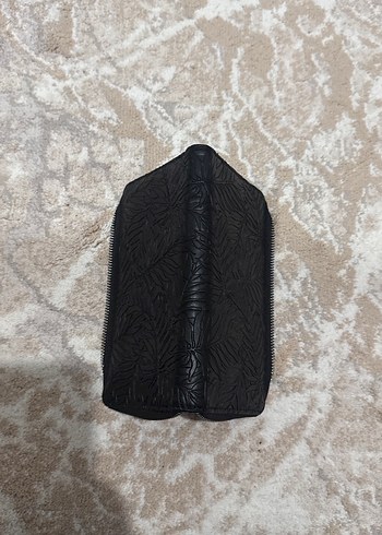 Fermuarlı Siyah Deri Kadın Cüzdanı - Görsel 3