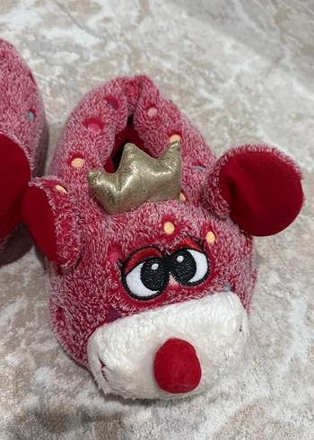 Kız Çocuk Renkli Nakışlı Sıcak Terlik - Görsel 3