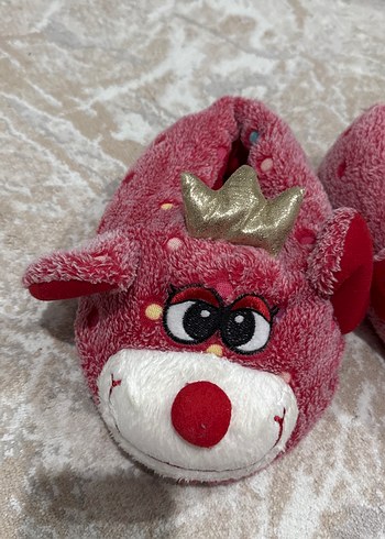 Kız Çocuk Renkli Nakışlı Sıcak Terlik - Görsel 2