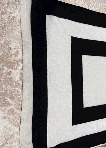 Gri Siyah Çizgili Kadın Triko Kazak - Görsel 5