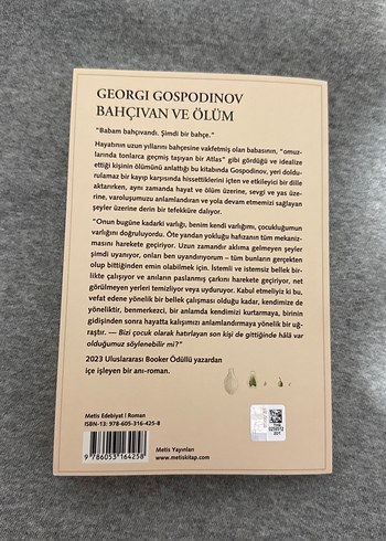 Georgi Gospodinov - Bahçıvan ve Ölüm Roman - Görsel 2