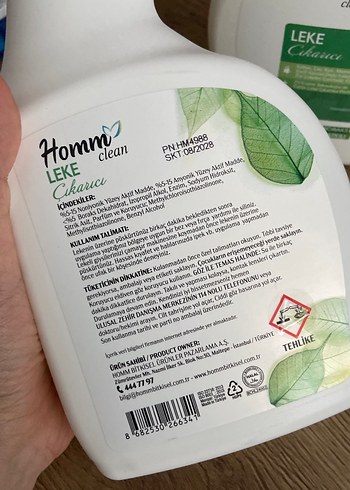 Diğer Homma Leke Çıkarıcı Temizleyici 750 ml