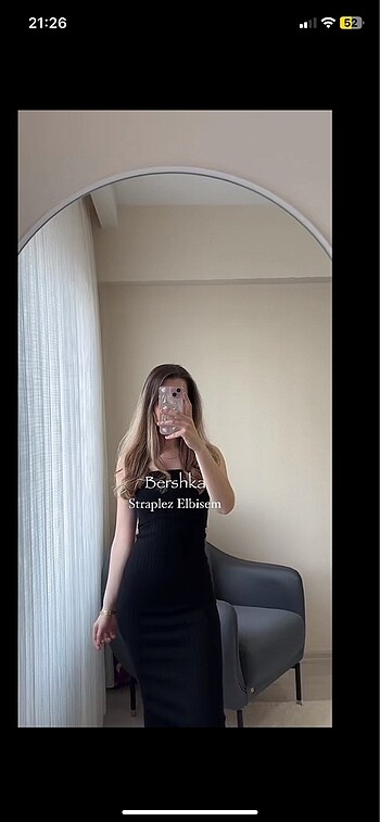 Bershka Bershka straplez elbise