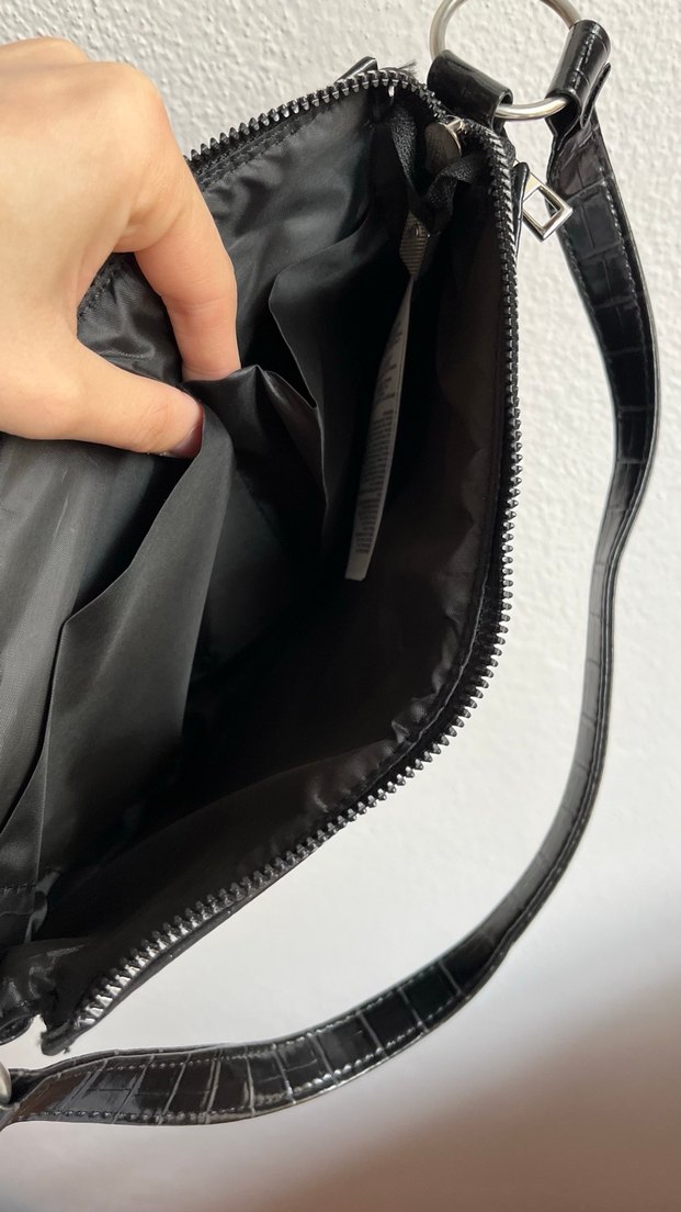 Lcw Siyah Deri Yılan Desenli Kadın Omuz Çantası - Görsel 4