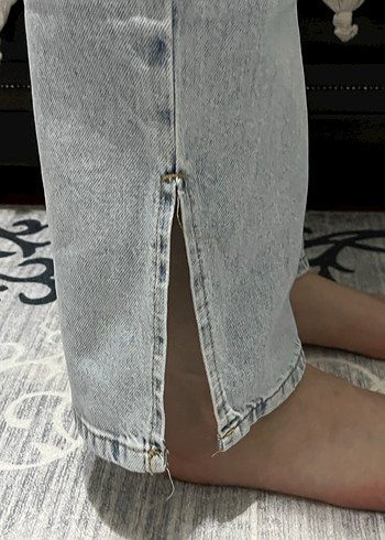 38 Beden gri Renk Lcw Paça Detaylı Jean