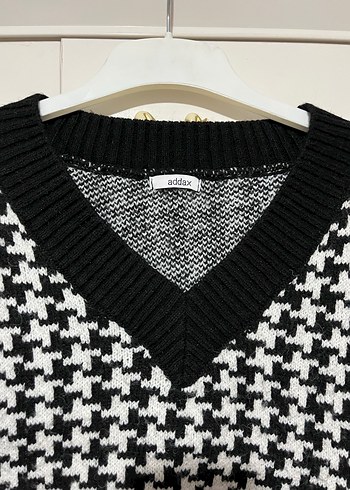 Addax Ekose Desenli Triko Süveter - Görsel 3