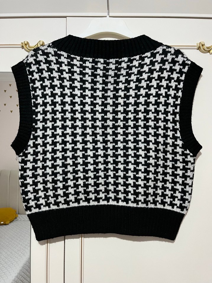 Addax Ekose Desenli Triko Süveter - Görsel 2