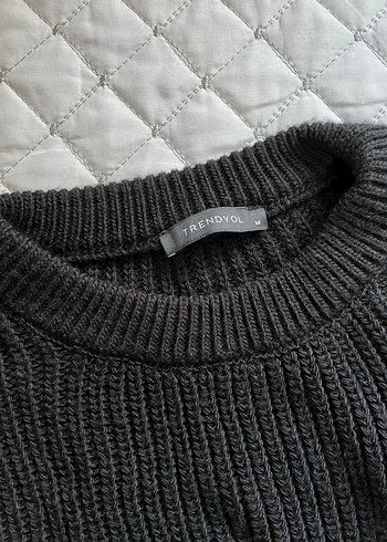 Siyah Örme Kadın Kazak - Görsel 3