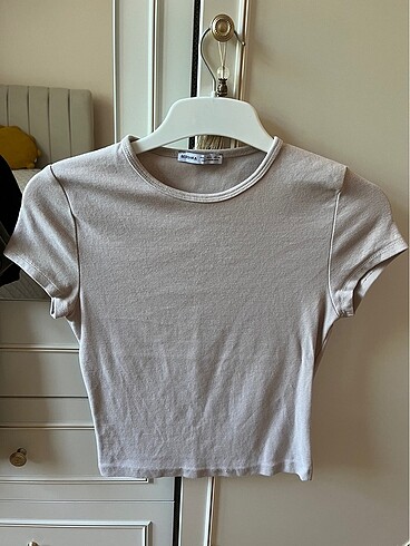 Bershka Kısa Kollu Bisiklet Yaka Tshirt