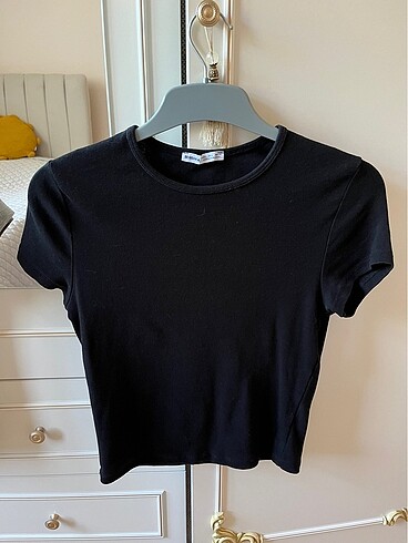 Bershka Kısa Kollu Bisiklet Yaka Tshirt