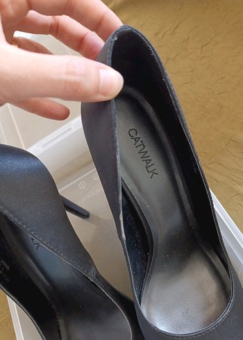 39 Beden siyah Renk Siyah Saten Stiletto Topuklu Kadın Ayakkabı