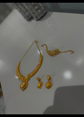 Pandora Altın Zincir Detaylı Bohem Kadın Takı Seti