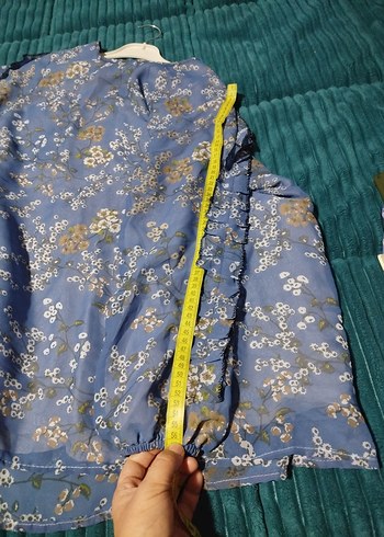 Mavi şifon tunik özel dikimdir birkere giydim - Görsel 7